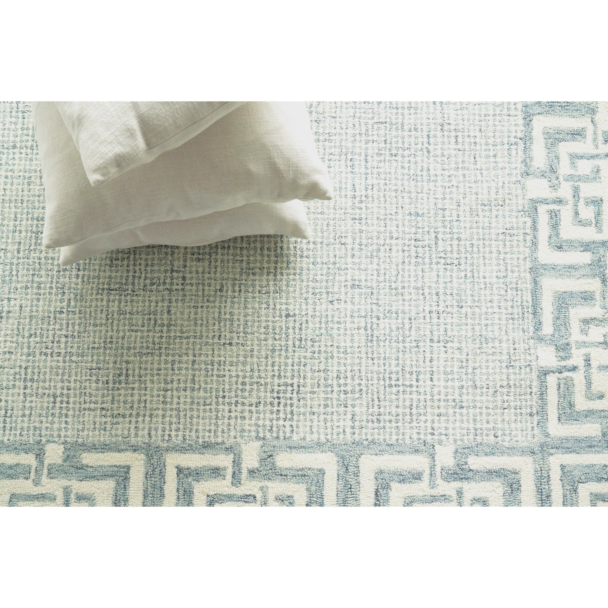 Caprice Rug - Aqua by Exquisite Rugs in aqua. Made from new zealand wool in a unique style.