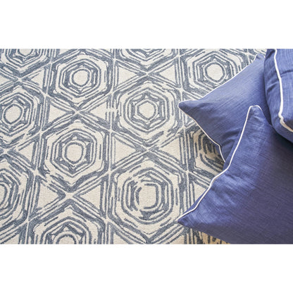 Caprice 2708 Rug by Exquisite Rugs in dark blue, ivory. Made from new zealand wool in a unique style.