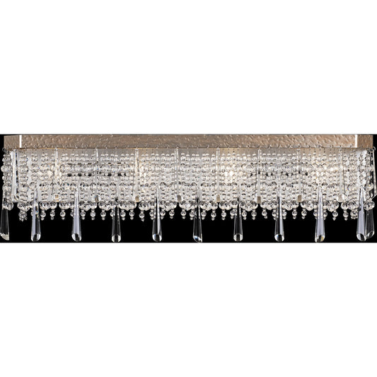 Barcelona Crystal Bath by Varaluz in transcend silver. Made from heirloom-quality optic crystal in a modern style.
