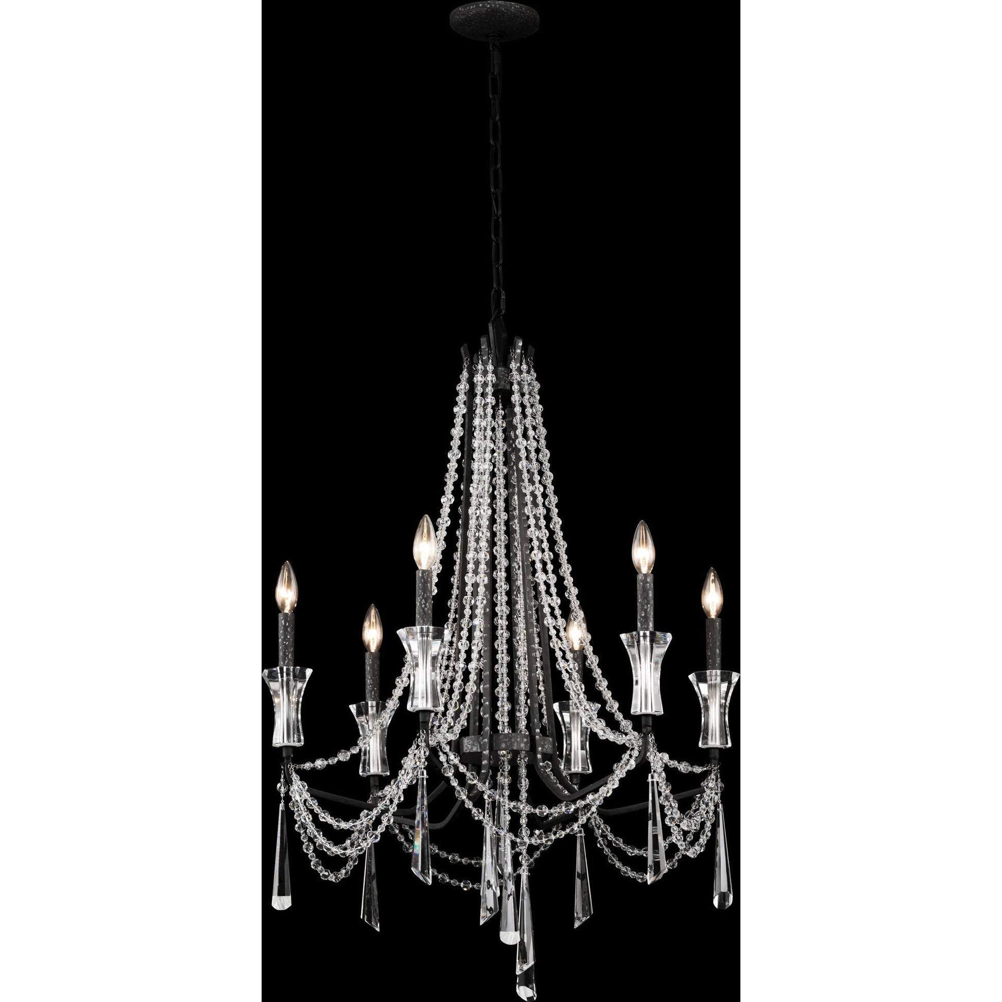 Barcelona Crystal Chandelier by Varaluz. Made from unique in a transitional style.