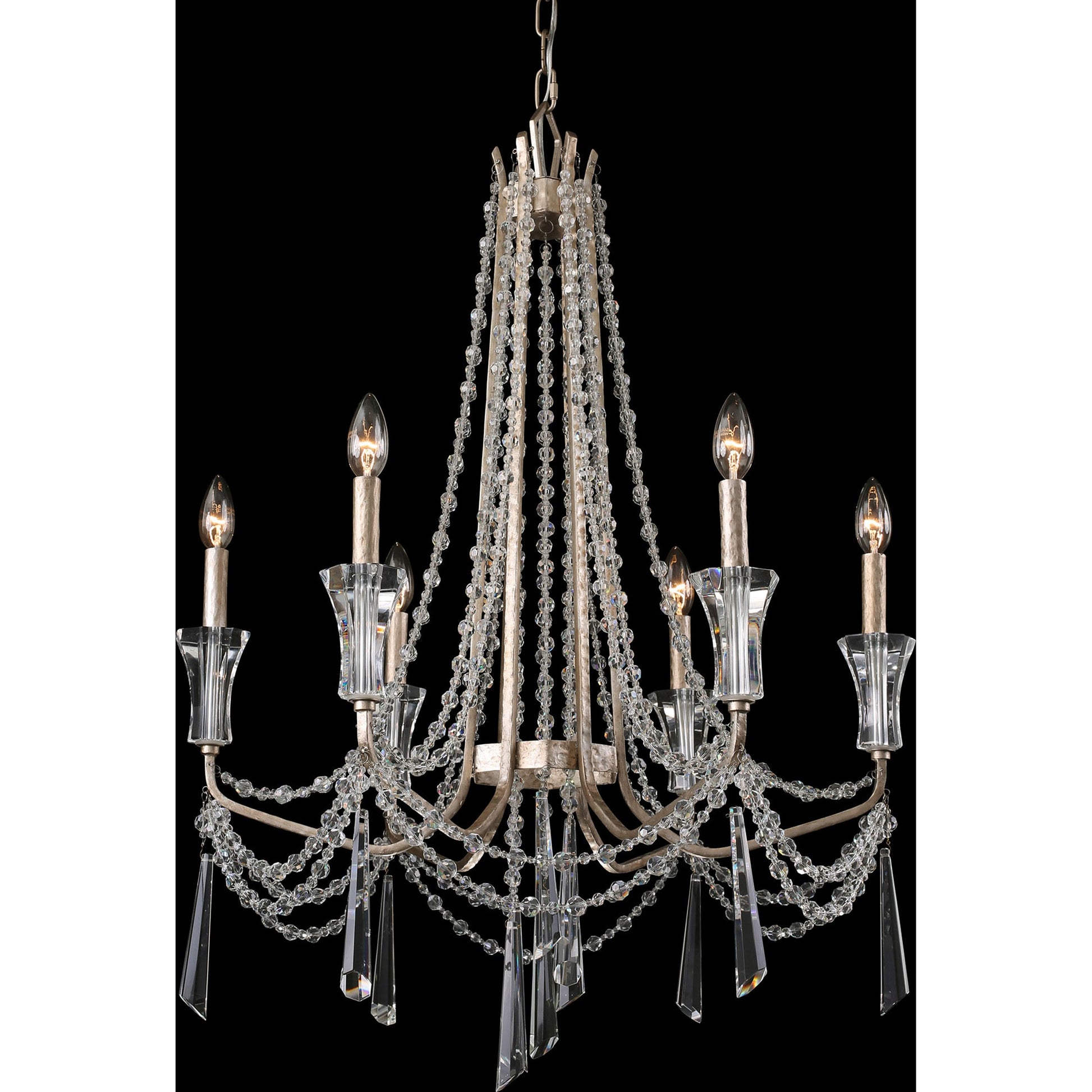 Barcelona Crystal Chandelier by Varaluz. Made from unique in a transitional style.
