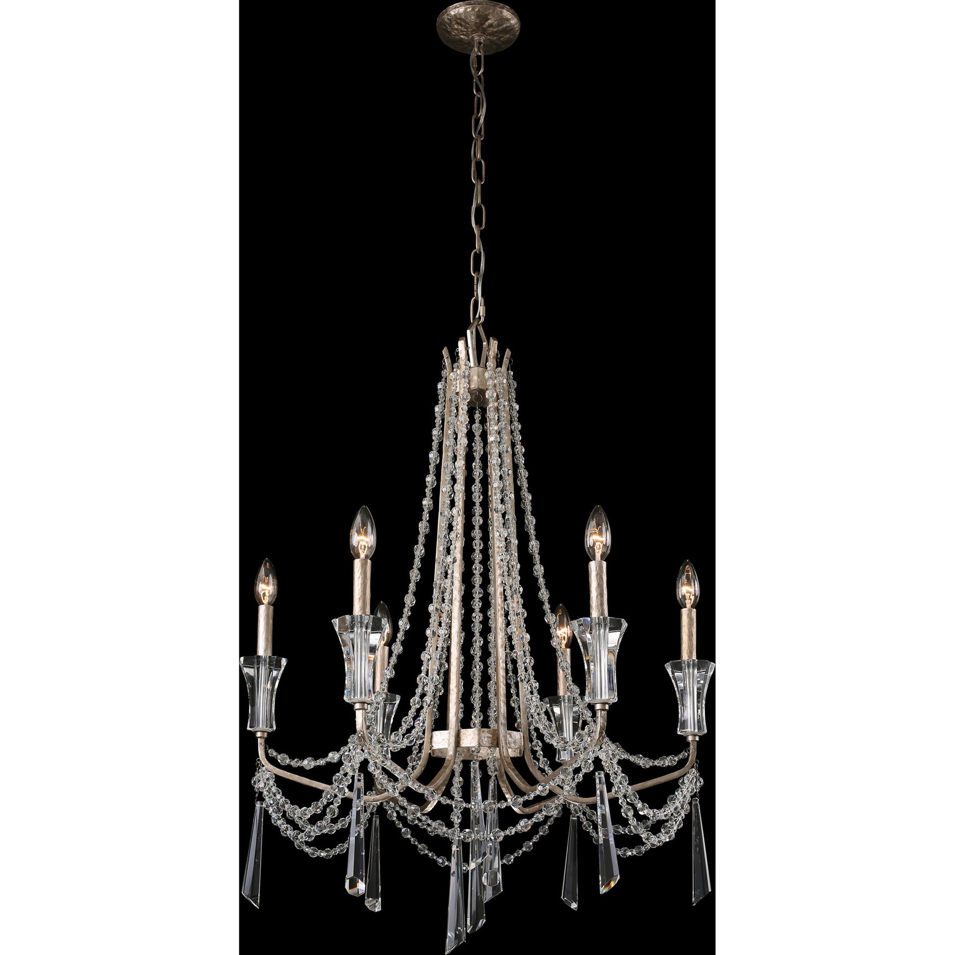 Barcelona Crystal Chandelier by Varaluz. Made from unique in a transitional style.