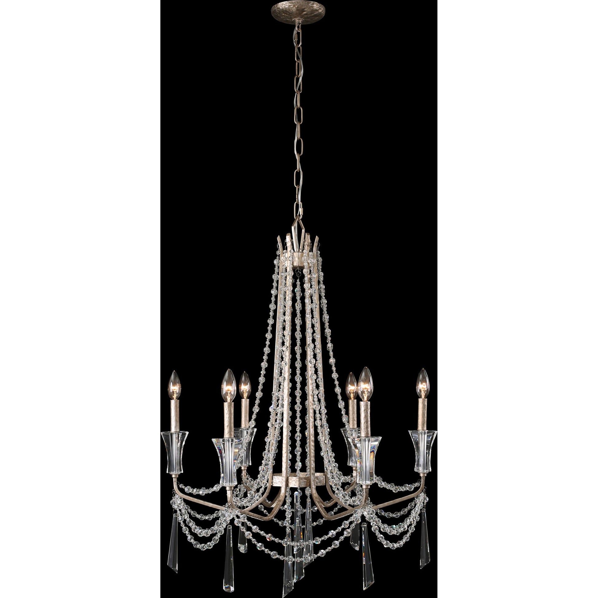 Barcelona Crystal Chandelier by Varaluz. Made from unique in a transitional style.