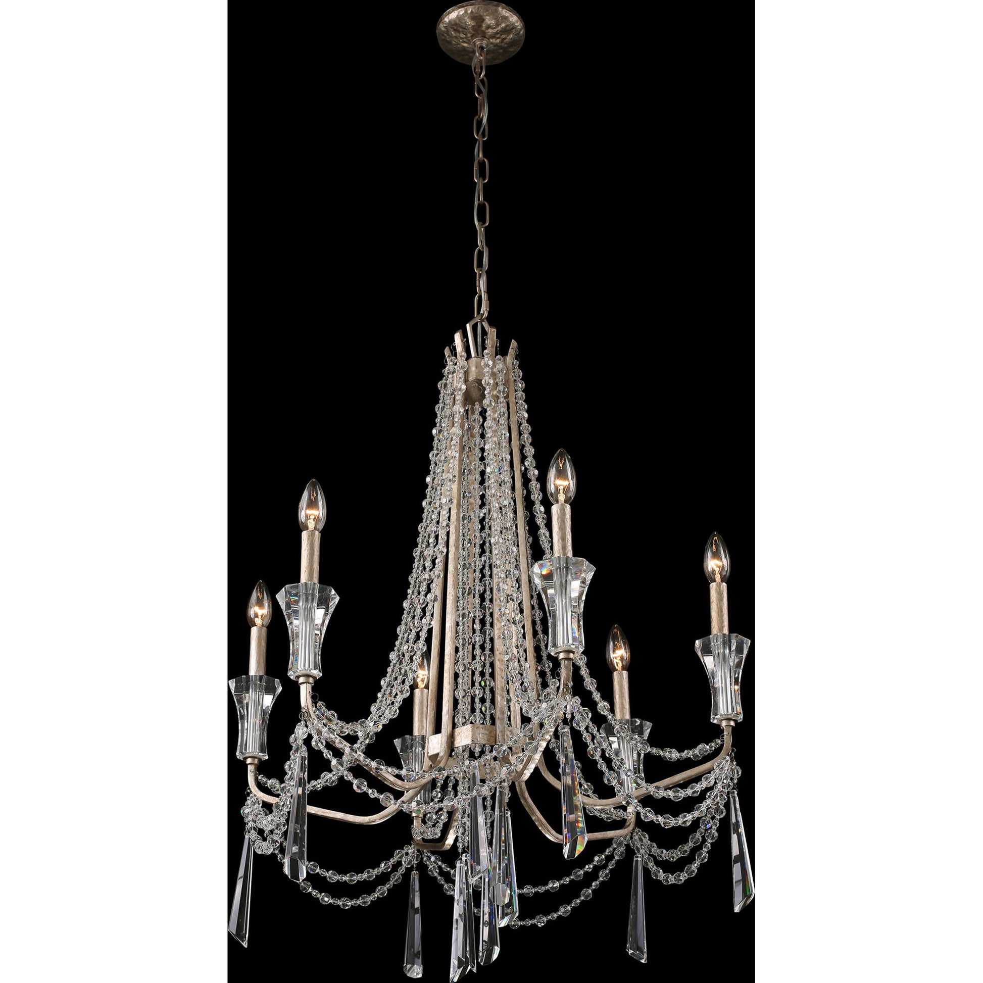 Barcelona Crystal Chandelier by Varaluz. Made from unique in a transitional style.