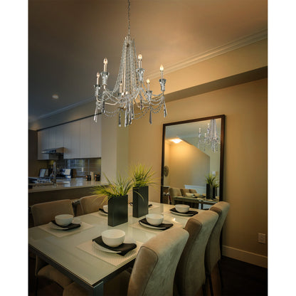 Barcelona Crystal Chandelier by Varaluz. Made from unique in a transitional style.