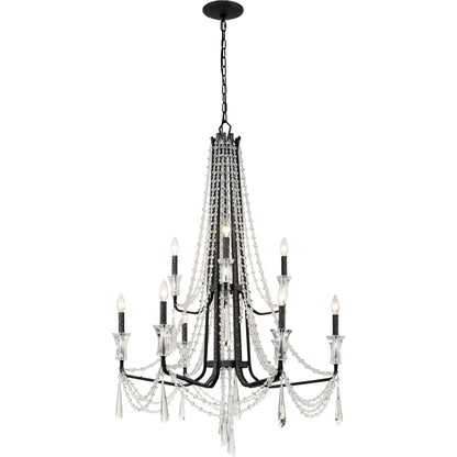 Barcelona Crystal Chandelier by Varaluz. Made from unique in a transitional style.