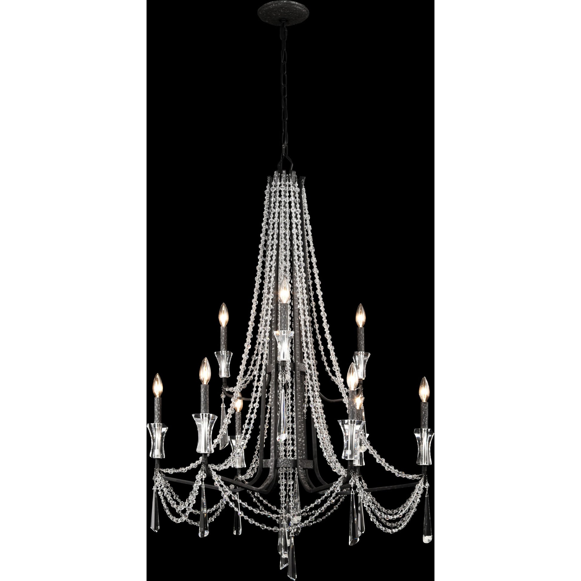 Barcelona Crystal Chandelier by Varaluz. Made from unique in a transitional style.