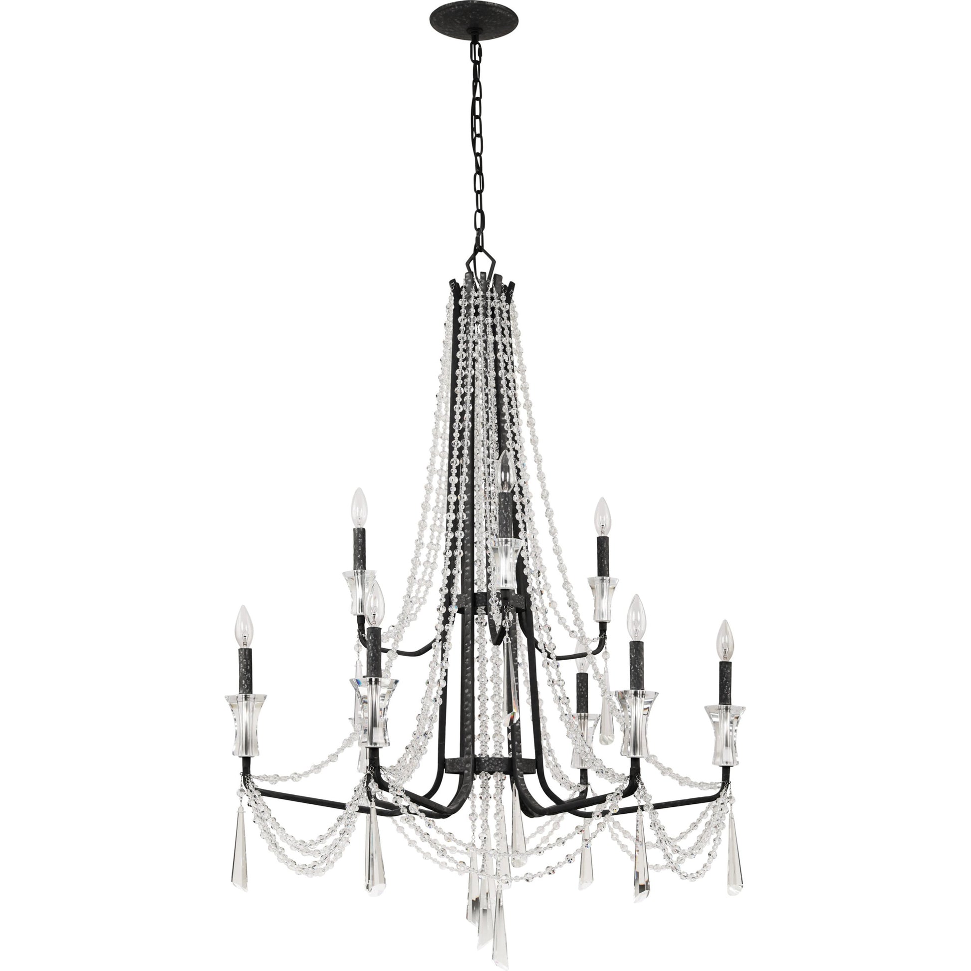 Barcelona Crystal Chandelier by Varaluz. Made from unique in a transitional style.