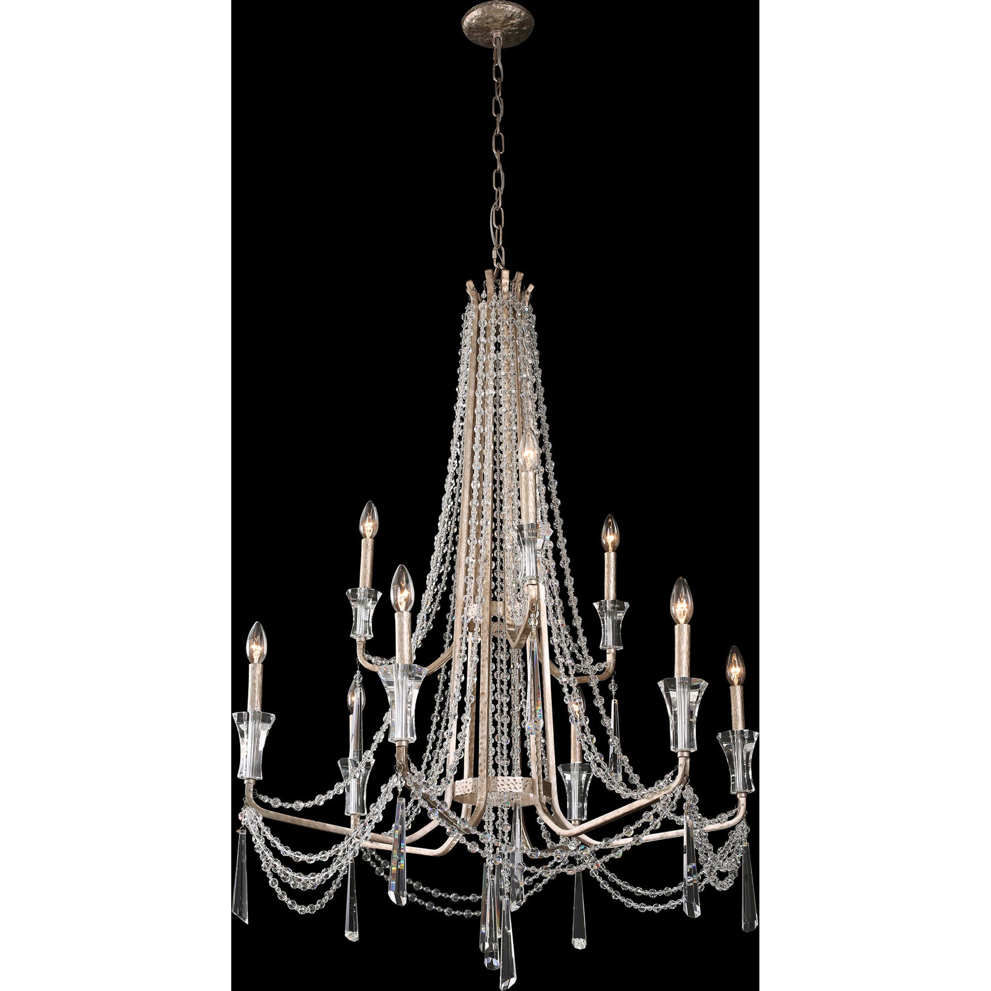 Barcelona Crystal Chandelier by Varaluz. Made from unique in a transitional style.