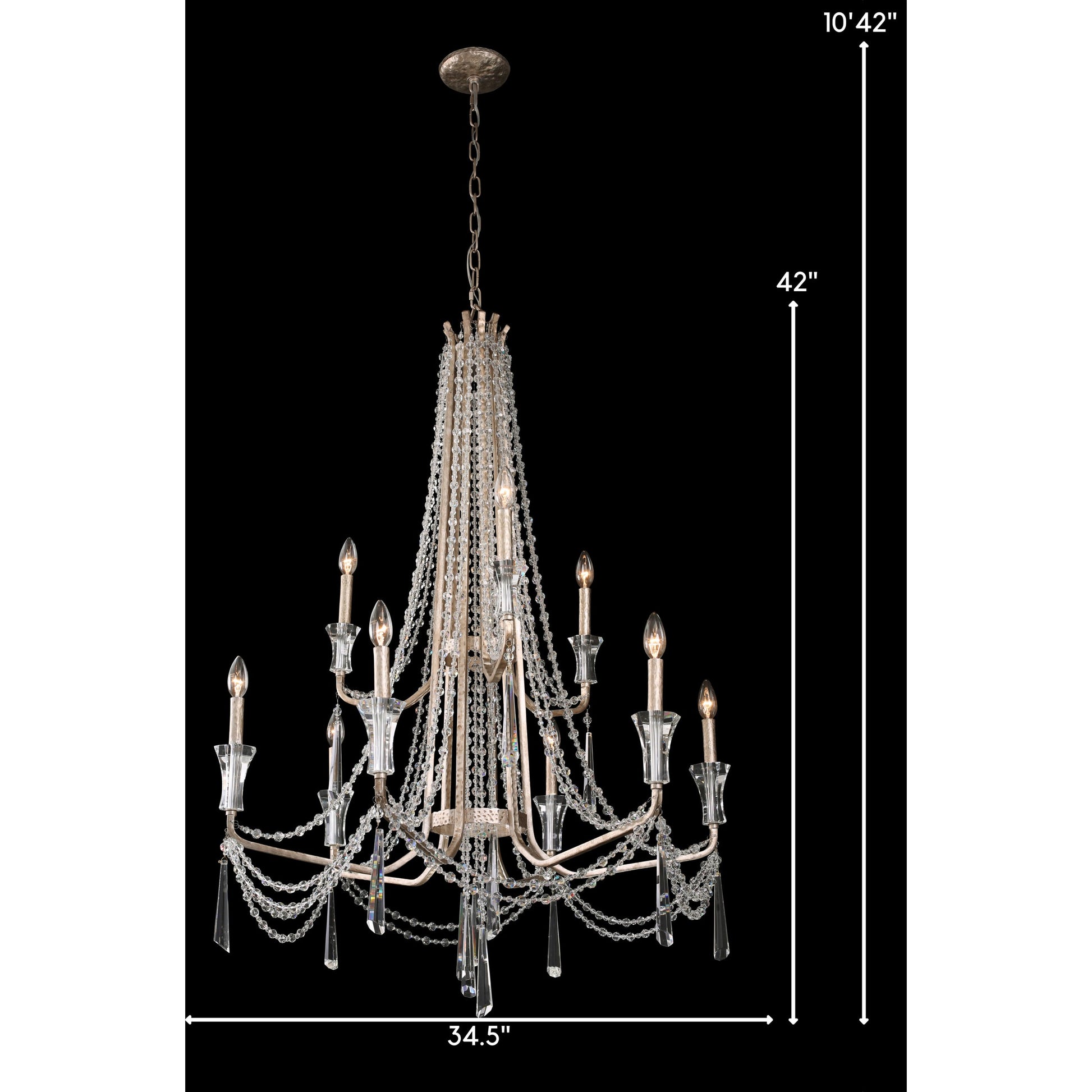 Barcelona Crystal Chandelier by Varaluz. Made from unique in a transitional style.