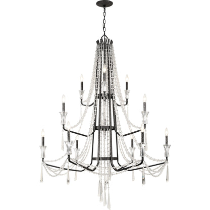 Barcelona Crystal Chandelier by Varaluz. Made from unique in a transitional style.