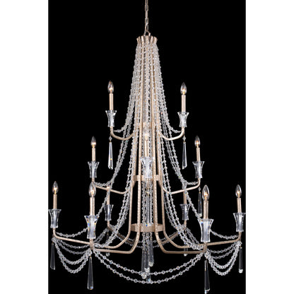 Barcelona Crystal Chandelier by Varaluz. Made from unique in a transitional style.