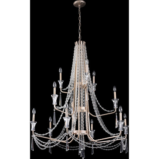 Barcelona Crystal Chandelier by Varaluz. Made from unique in a transitional style.