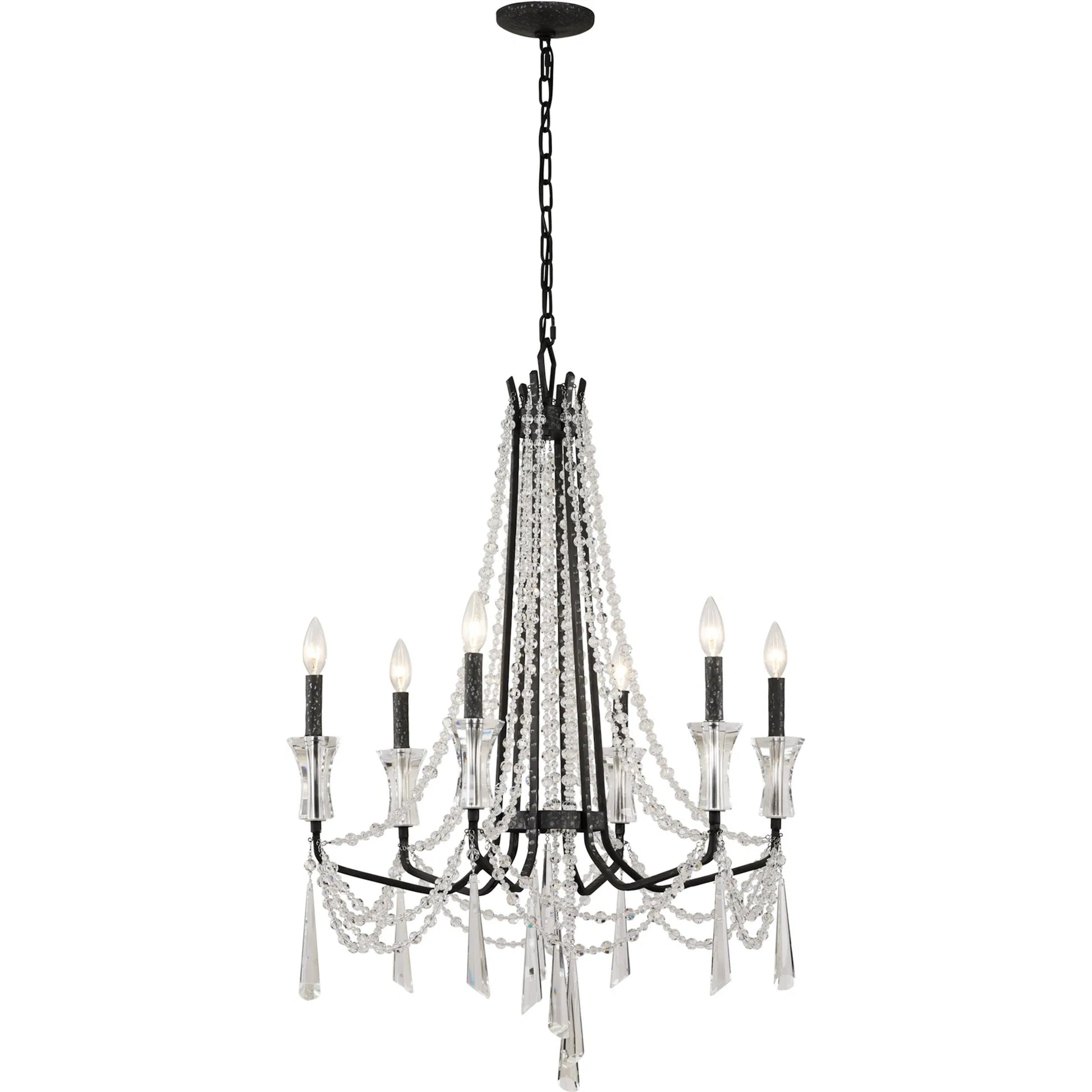 Barcelona Crystal Chandelier by Varaluz. Made from unique in a transitional style.