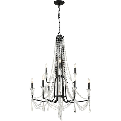 Barcelona Crystal Chandelier by Varaluz. Made from unique in a transitional style.