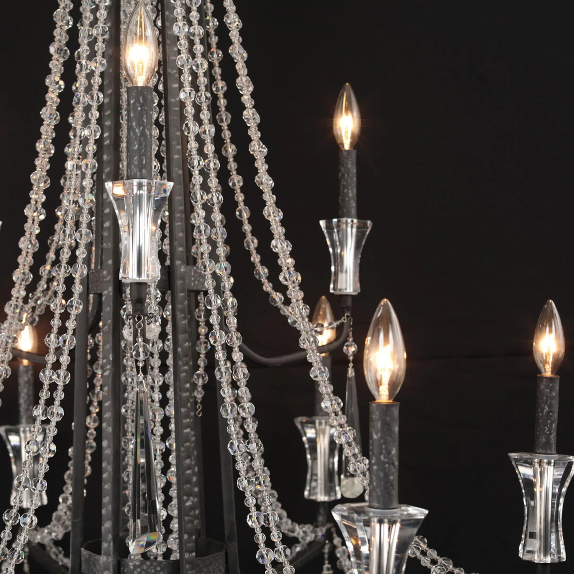 Barcelona Crystal Chandelier by Varaluz. Made from unique in a transitional style.