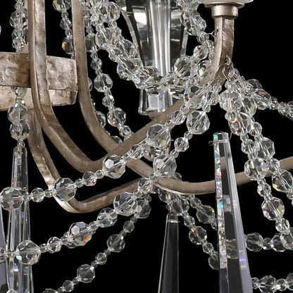Barcelona Crystal Chandelier by Varaluz. Made from unique in a transitional style.