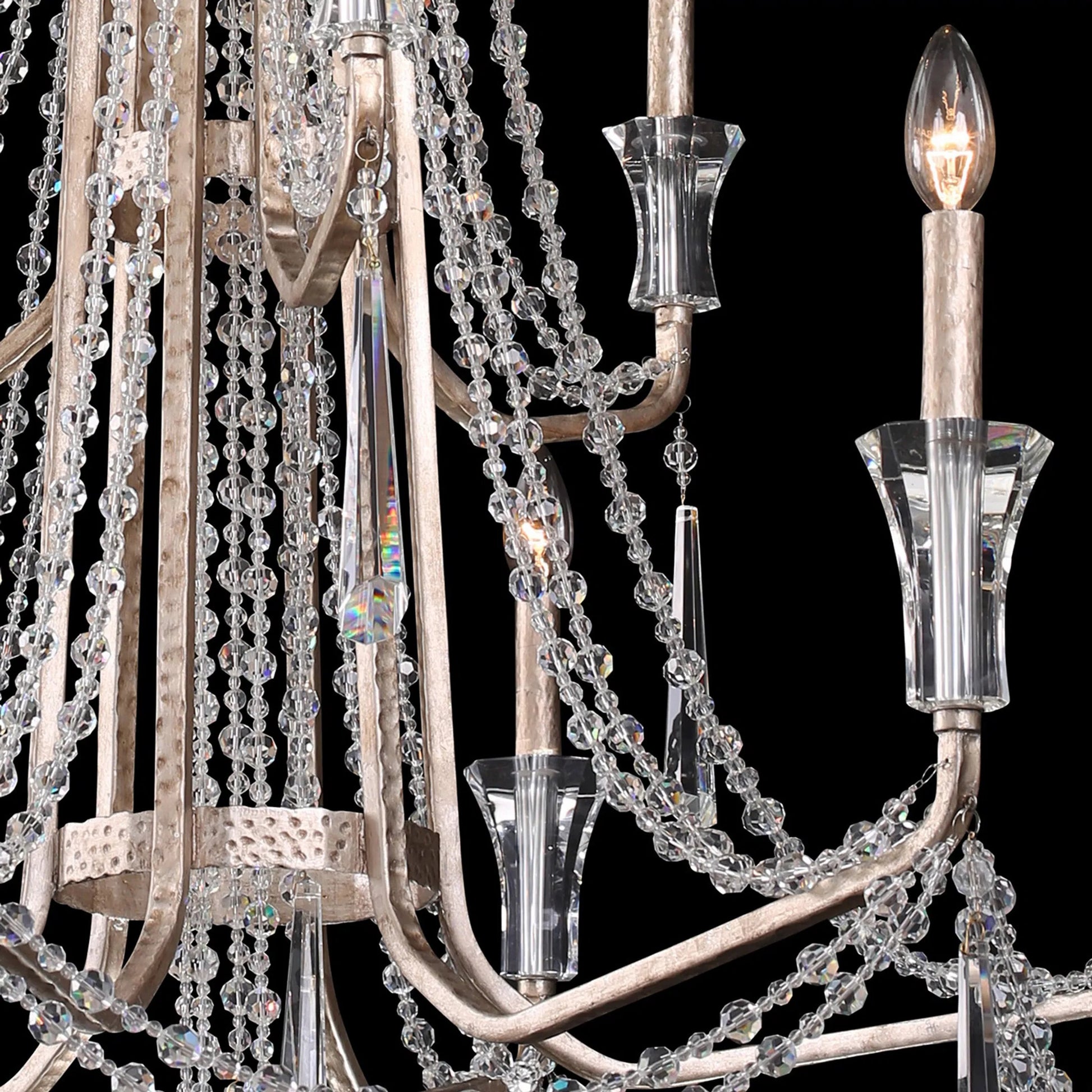 Barcelona Crystal Chandelier by Varaluz. Made from unique in a transitional style.
