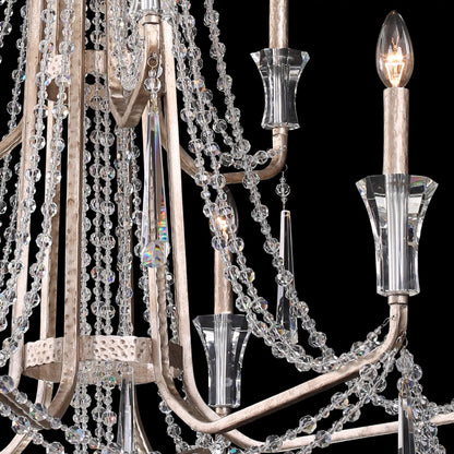 Barcelona Crystal Chandelier by Varaluz. Made from unique in a transitional style.