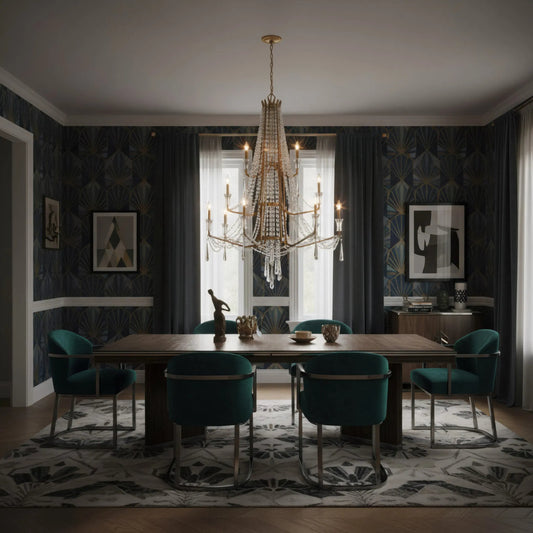 Barcelona 12 Light 3-TIER Chandelier by Varaluz in gold, brass. Made from steel, crystal in a unique style.