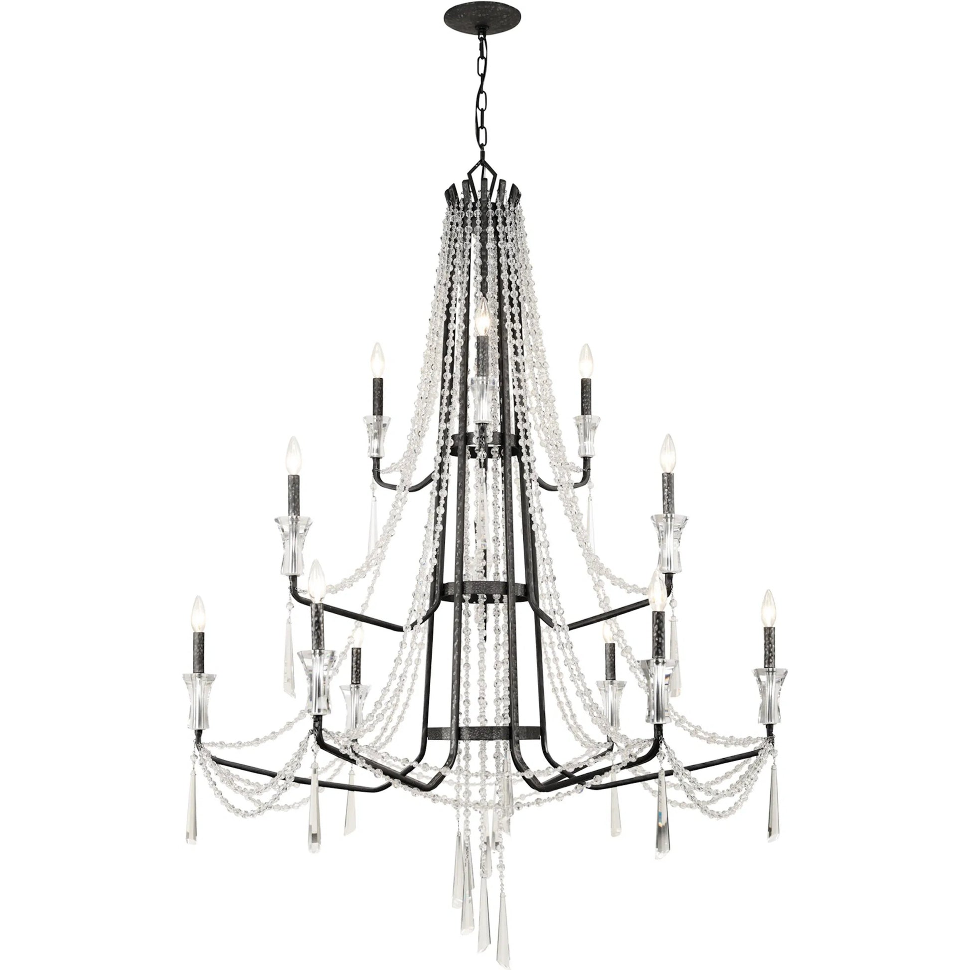Barcelona Crystal Chandelier by Varaluz. Made from unique in a transitional style.