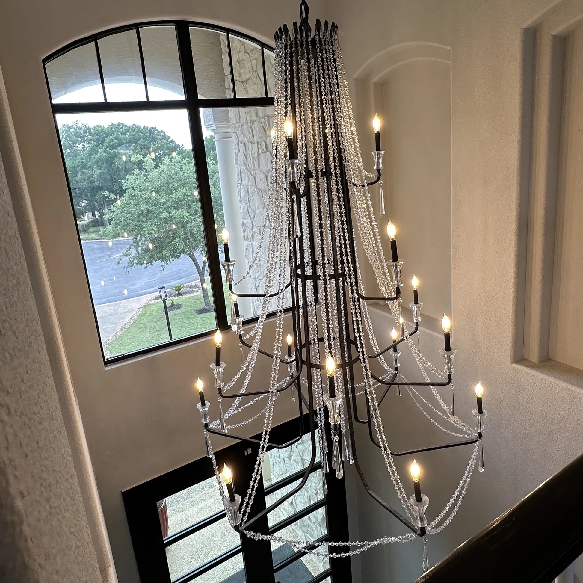 Barcelona Crystal Chandelier by Varaluz. Made from unique in a transitional style.