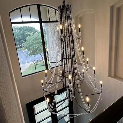 Barcelona Crystal Chandelier by Varaluz. Made from unique in a transitional style.
