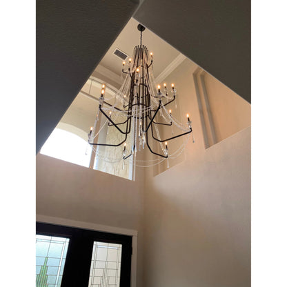 Barcelona Crystal Chandelier by Varaluz. Made from unique in a transitional style.
