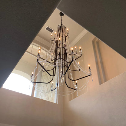 Barcelona Crystal Chandelier by Varaluz. Made from unique in a transitional style.