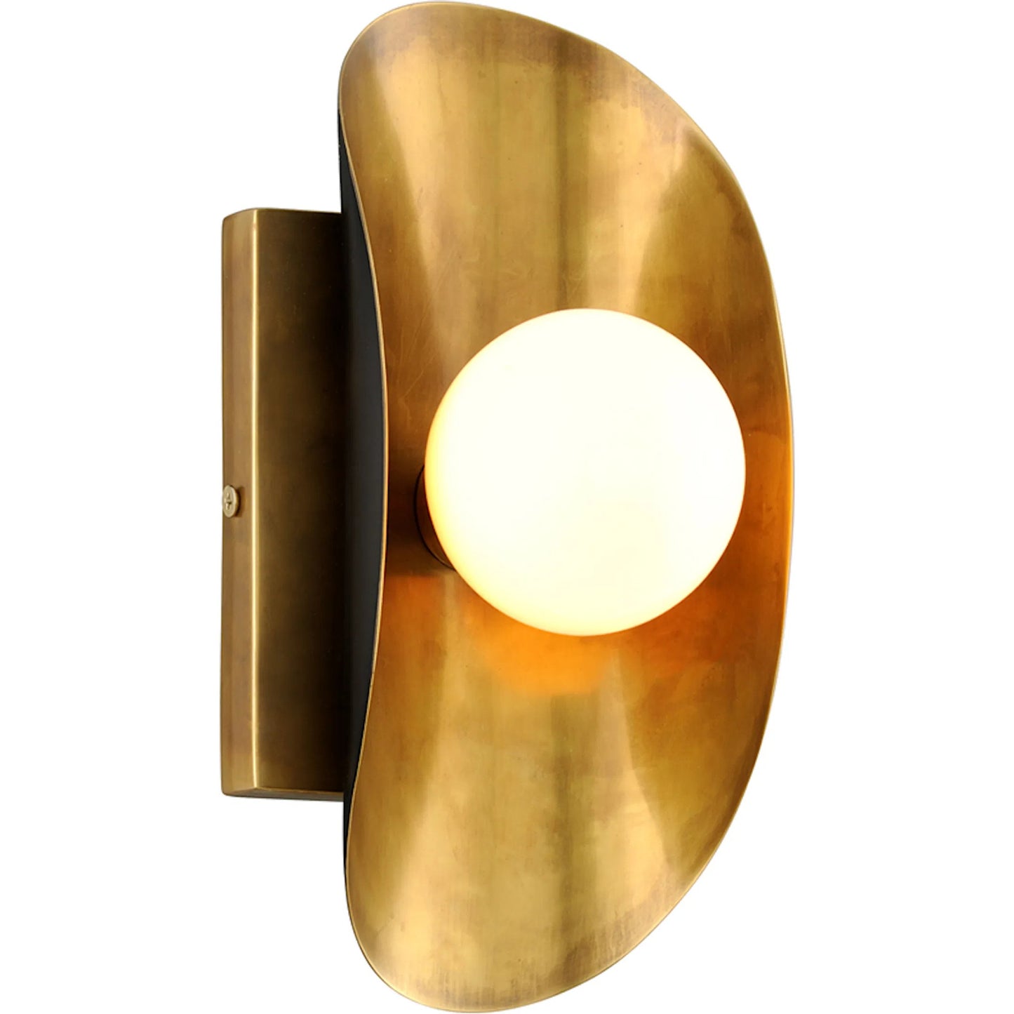001 SI-2072766 | Primary Silo | Hopper Wall Sconce by Corbett in vintage brass bronze accents. Made from solid brass in a modern style.