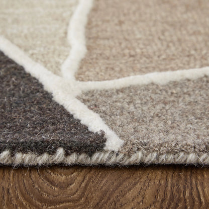 Kimball Transitional KIM8A33F Rug by Feizy in gray, black, brown. Made from wool in a unique style.