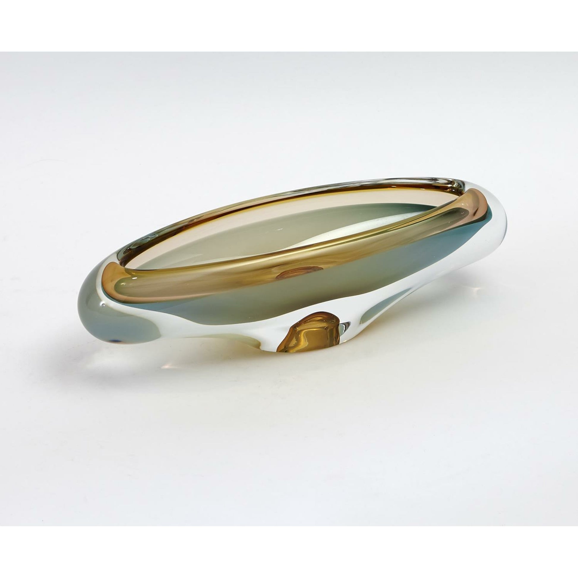 Canoe Bowl by Global Views. Made from art glass in a eclectic & global style.