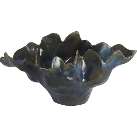 Meteor Bowl by Global Views in blue. Made from unique in a unique style.