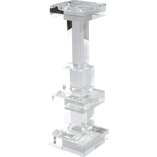Brilliant Pillar Candle Holder by Global Views. Made from crystal in a transitional style.