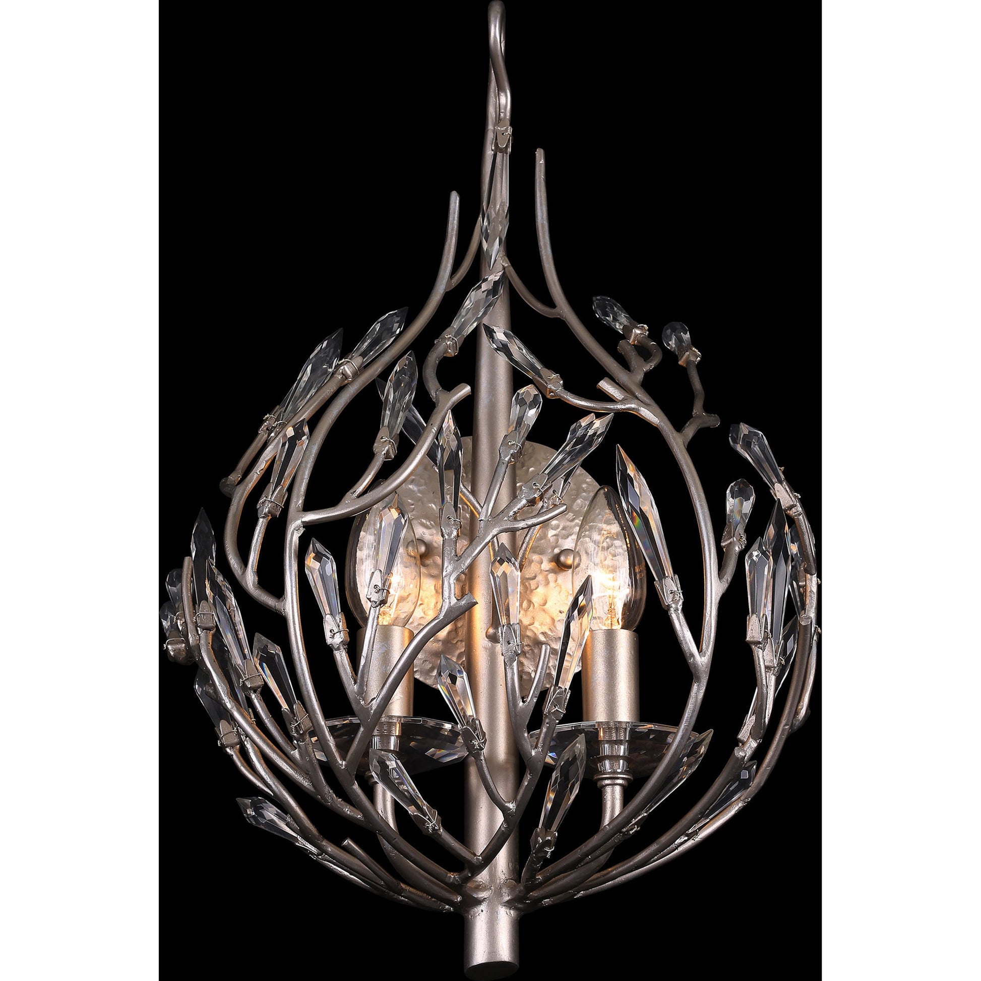 Bask 2-Light Crystal Wall Sconce by Varaluz in matte black/french gold. Made from unique in a modern style.