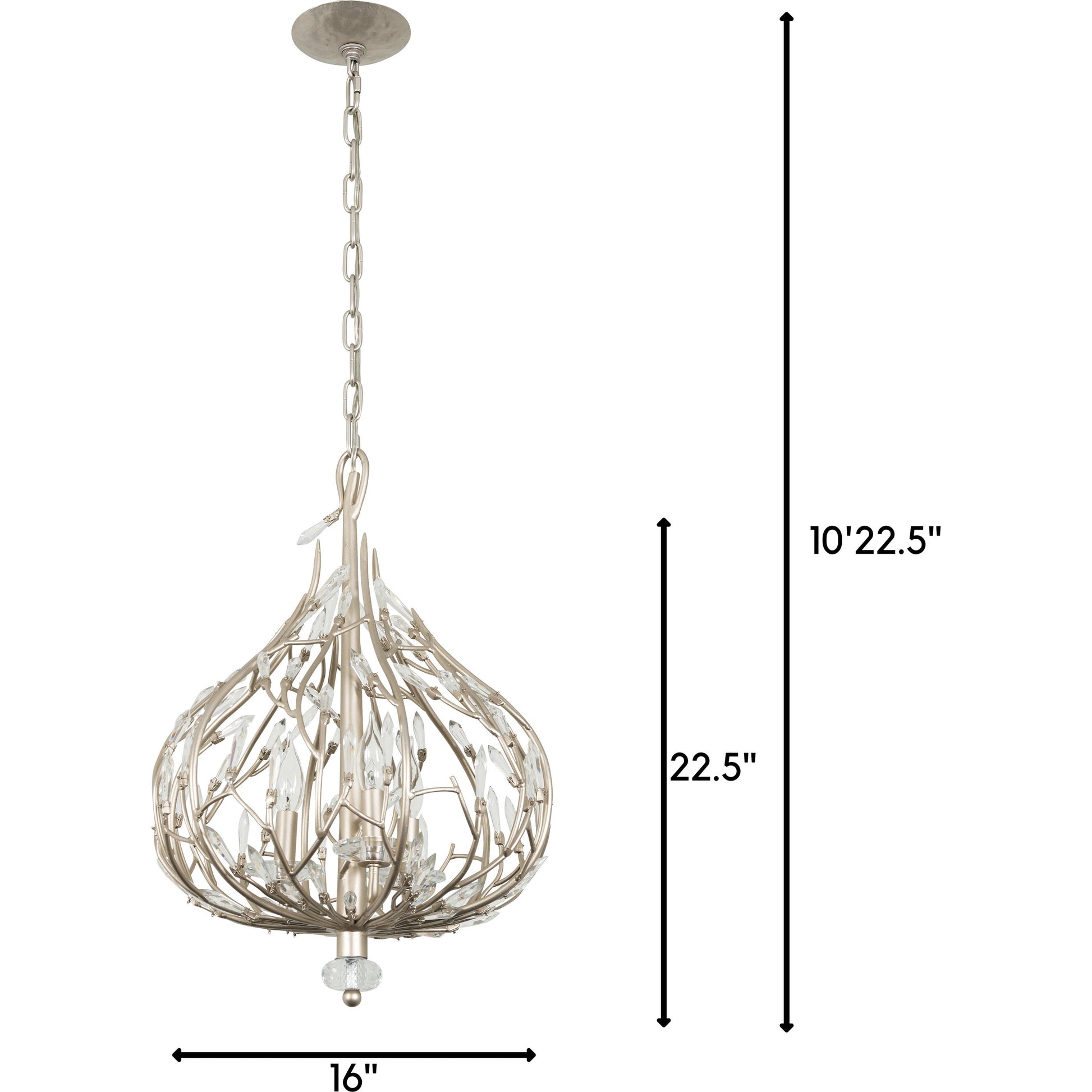 Bask Crystal Mini Pendant by Varaluz. Made from premium pre-installed crystal in a transitional style.