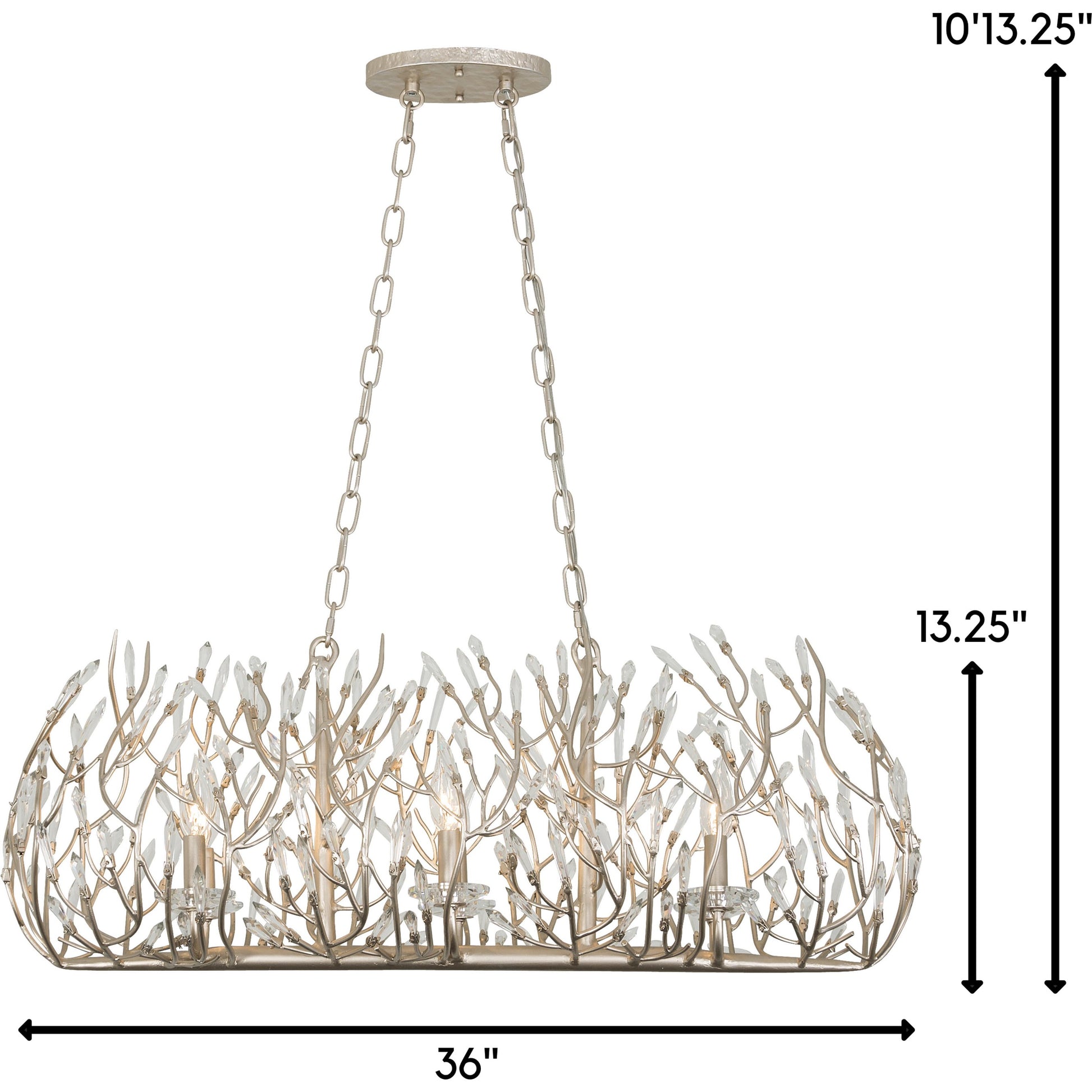 Bask Crystal Linear Pendant by Varaluz. Made from premium pre-installed crystal in a eclectic & global style.