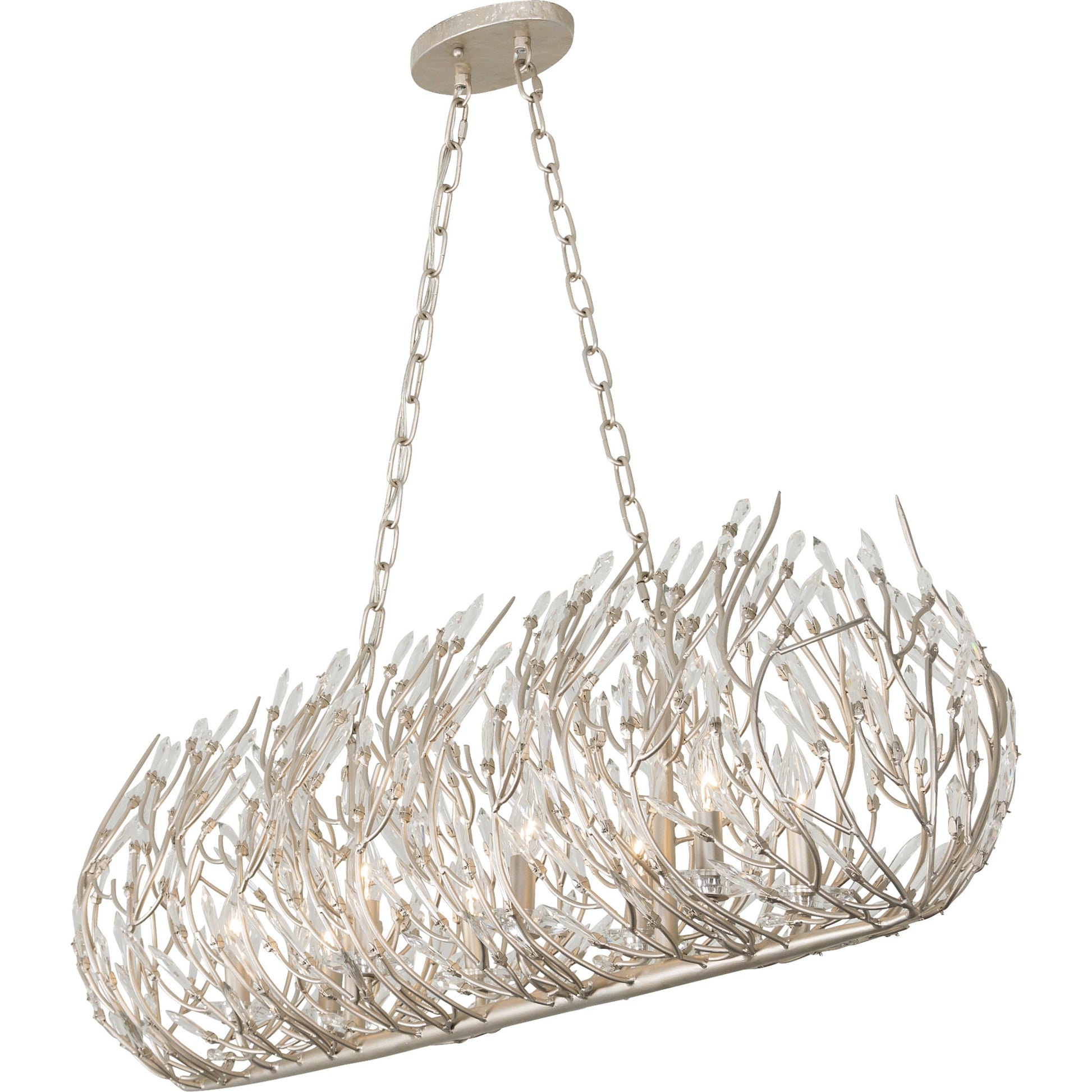 Bask Crystal Linear Pendant by Varaluz. Made from premium pre-installed crystal in a eclectic & global style.