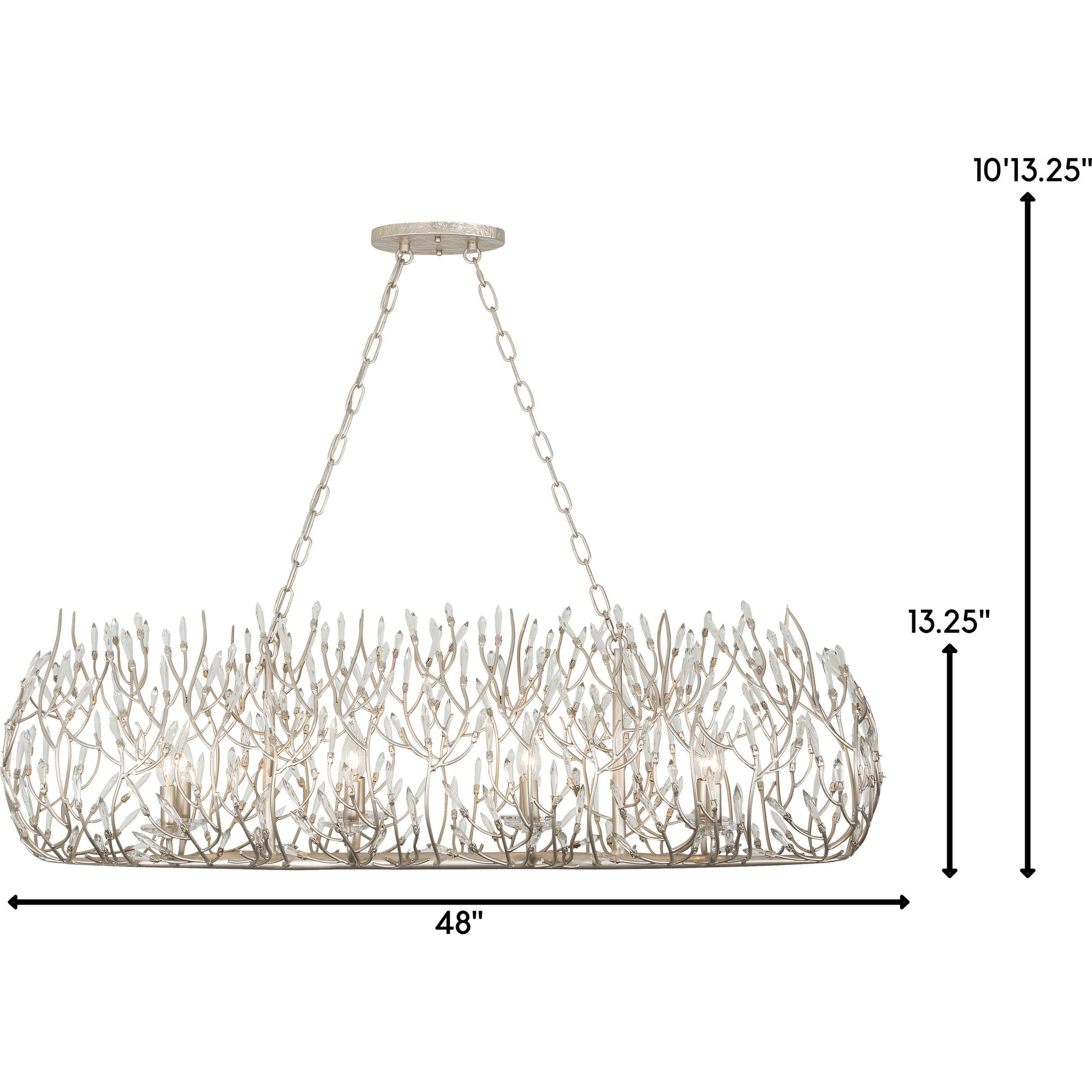 Bask Crystal Linear Pendant by Varaluz. Made from premium pre-installed crystal in a eclectic & global style.