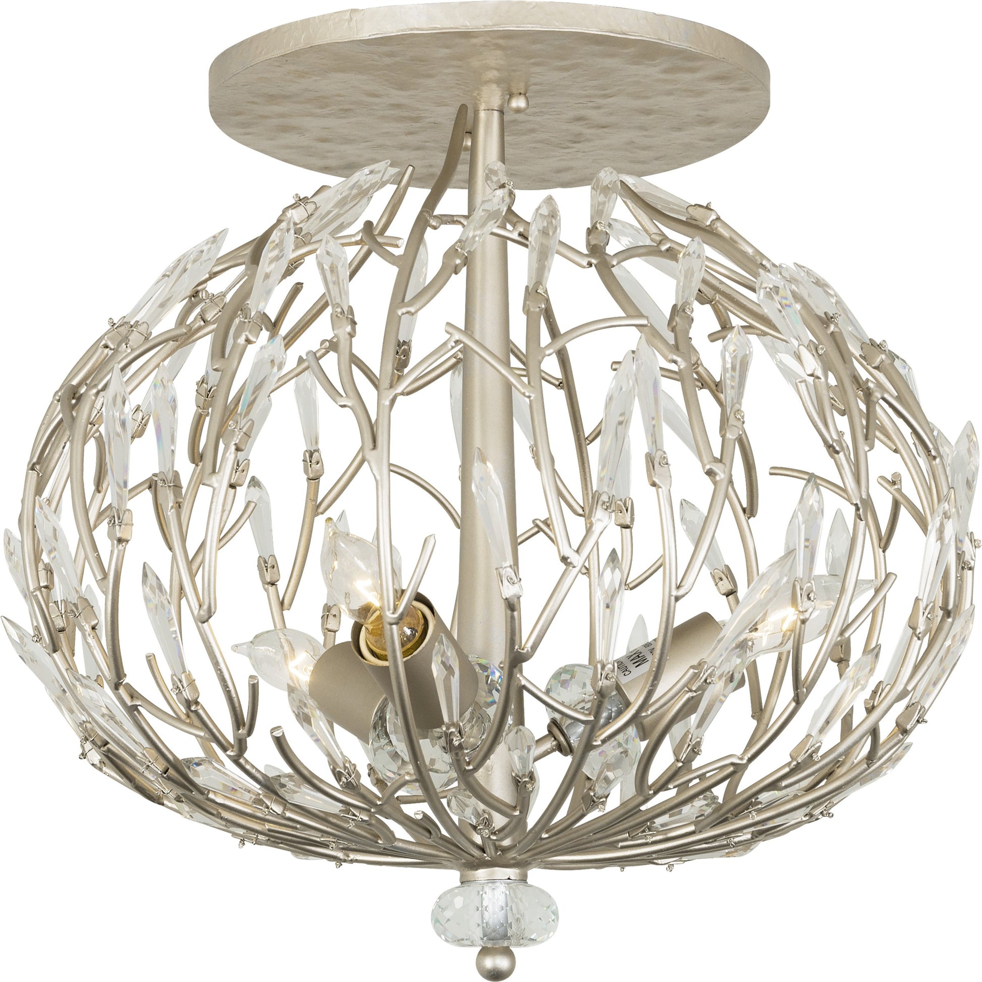Bask Crystal Ceiling Mount by Varaluz in gold dust. Made from premium pre-installed crystal in a transitional style.