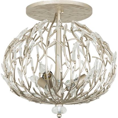 Bask Crystal Ceiling Mount by Varaluz in gold dust. Made from premium pre-installed crystal in a transitional style.