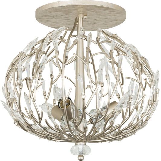 Bask Crystal Ceiling Mount by Varaluz in gold dust. Made from premium pre-installed crystal in a transitional style.