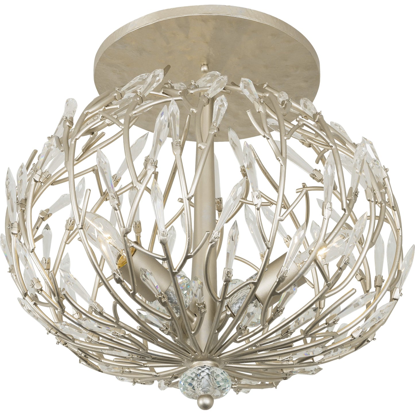 002 SR-817561 | Additional Silo | Bask Crystal Ceiling Mount by Varaluz in gold dust. Made from premium pre-installed crystal in a transitional style.