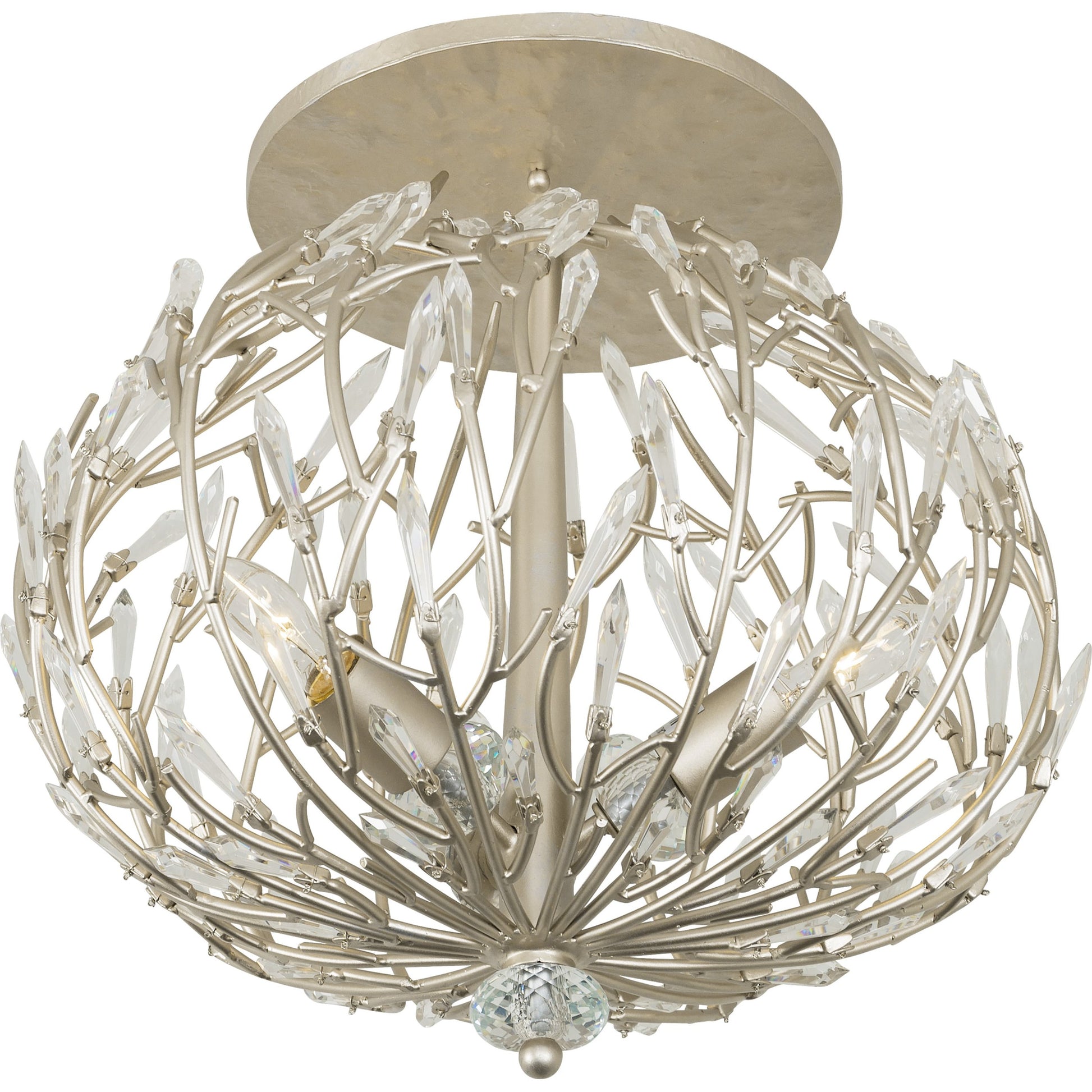 Bask Crystal Ceiling Mount by Varaluz in gold dust. Made from premium pre-installed crystal in a transitional style.