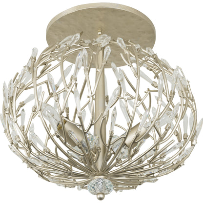 Bask Crystal Ceiling Mount by Varaluz in gold dust. Made from premium pre-installed crystal in a transitional style.