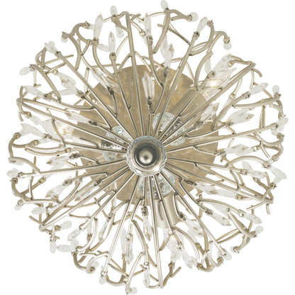 Bask Crystal Ceiling Mount by Varaluz in gold dust. Made from premium pre-installed crystal in a transitional style.