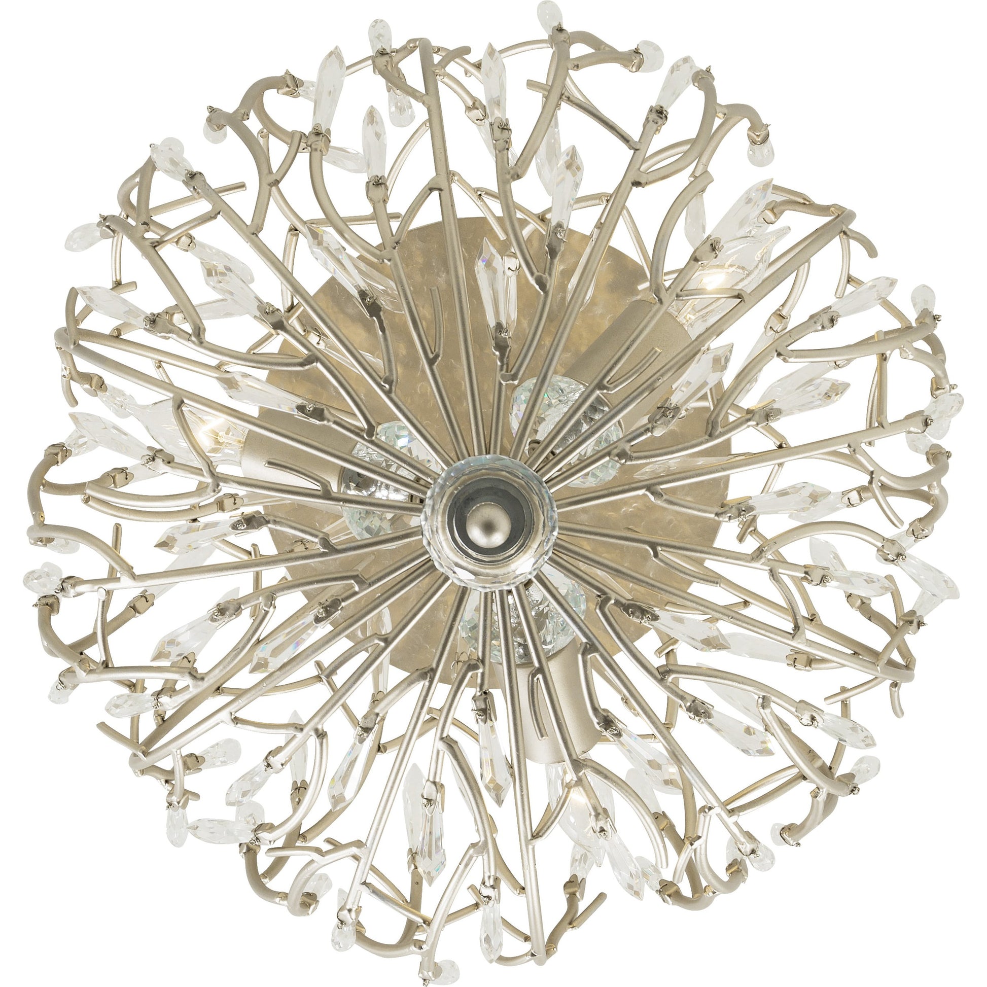 Bask Crystal Ceiling Mount by Varaluz in gold dust. Made from premium pre-installed crystal in a transitional style.