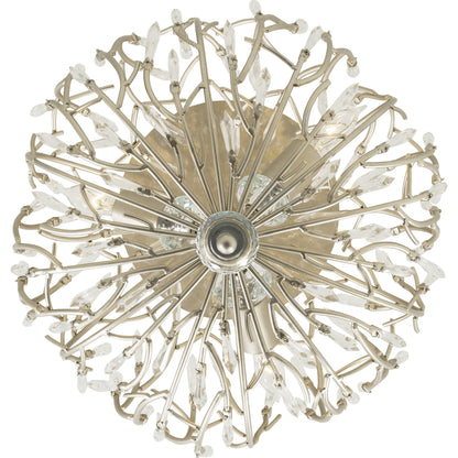 Bask Crystal Ceiling Mount by Varaluz in gold dust. Made from premium pre-installed crystal in a transitional style.
