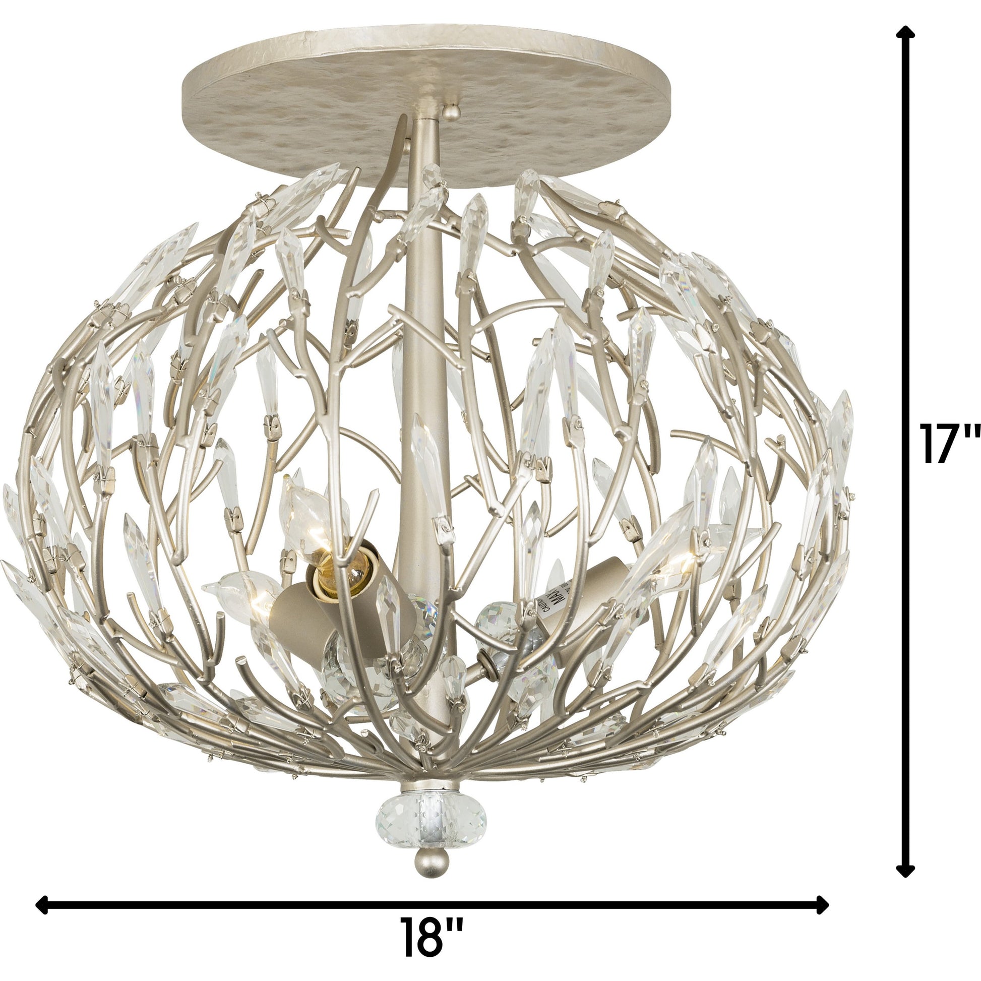 Bask Crystal Ceiling Mount by Varaluz in gold dust. Made from premium pre-installed crystal in a transitional style.