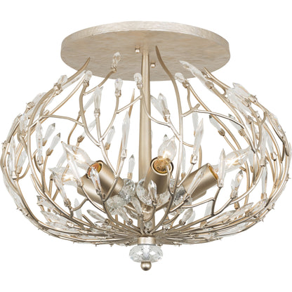Bask Crystal Ceiling Mount by Varaluz in gold dust. Made from premium pre-installed crystal in a transitional style.